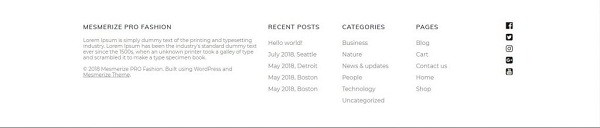 Thème Mesmerize (version 5 colonnes de Extend Themes)