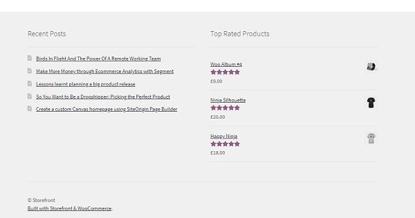 Thème Storefront (version 3 colonnes de Skyverge/woocommerce)