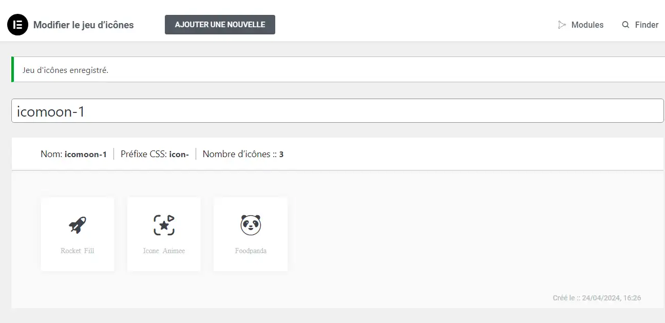 pack d'icones personnalisées sur Elementor Pro prêt à l'emploi