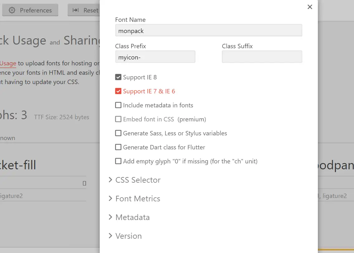 tips prefixe css icomoon