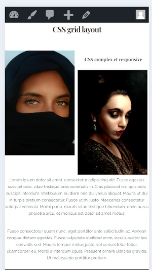 css grid au format mobile
