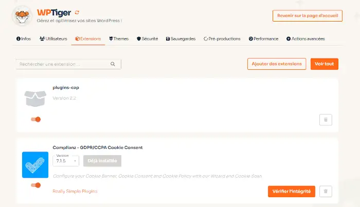 Rollback plugins avec wp-tiger