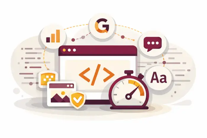 Scripts externes trop nombreux (Google, fonts, tracking…)